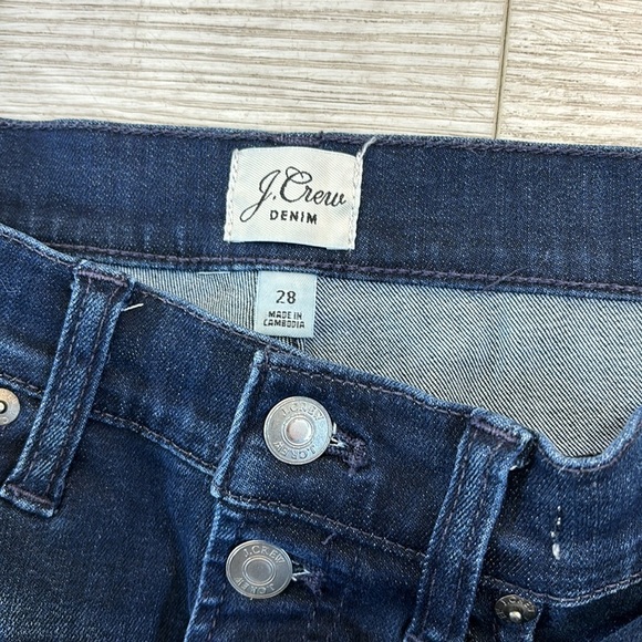 J. Crew Denim Skinny Button Fly Jeans in dark blue size 28 - Picture 4 of 13